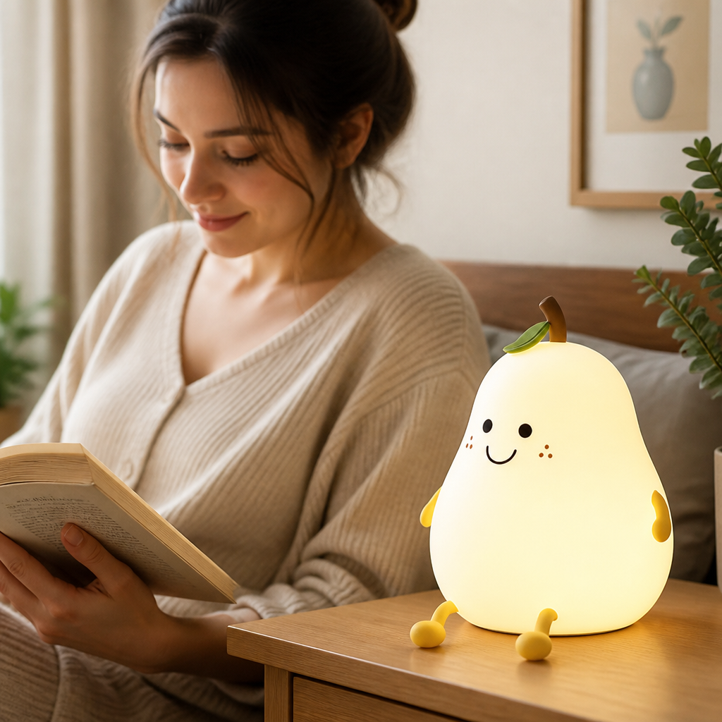 Food-Grade Silicone 7-Color Dimmable USB-Rechargeable Night Light
