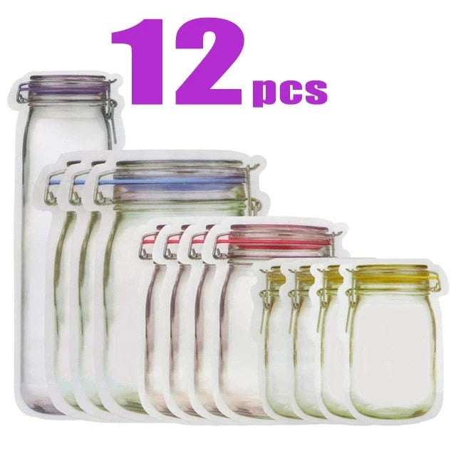 Food Storage Bags Zip-Top Closure 150ml Capacity