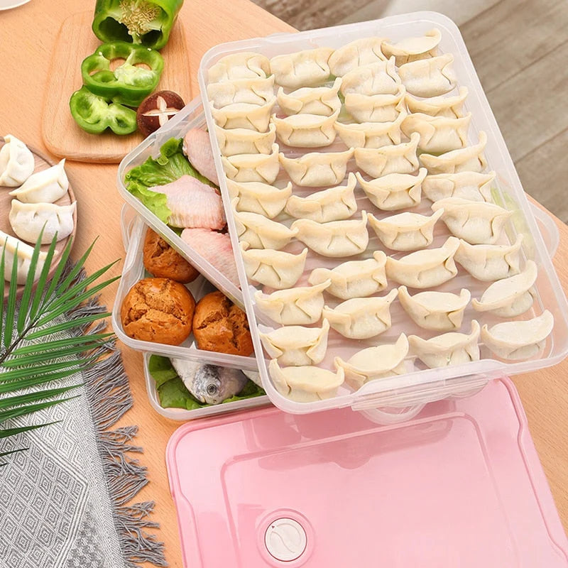 Food Storage Container Stackable Leak-Proof Transparent