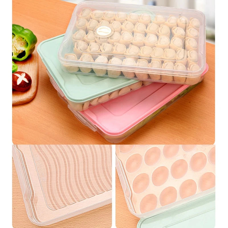 Food Storage Container Stackable Leak-Proof Transparent