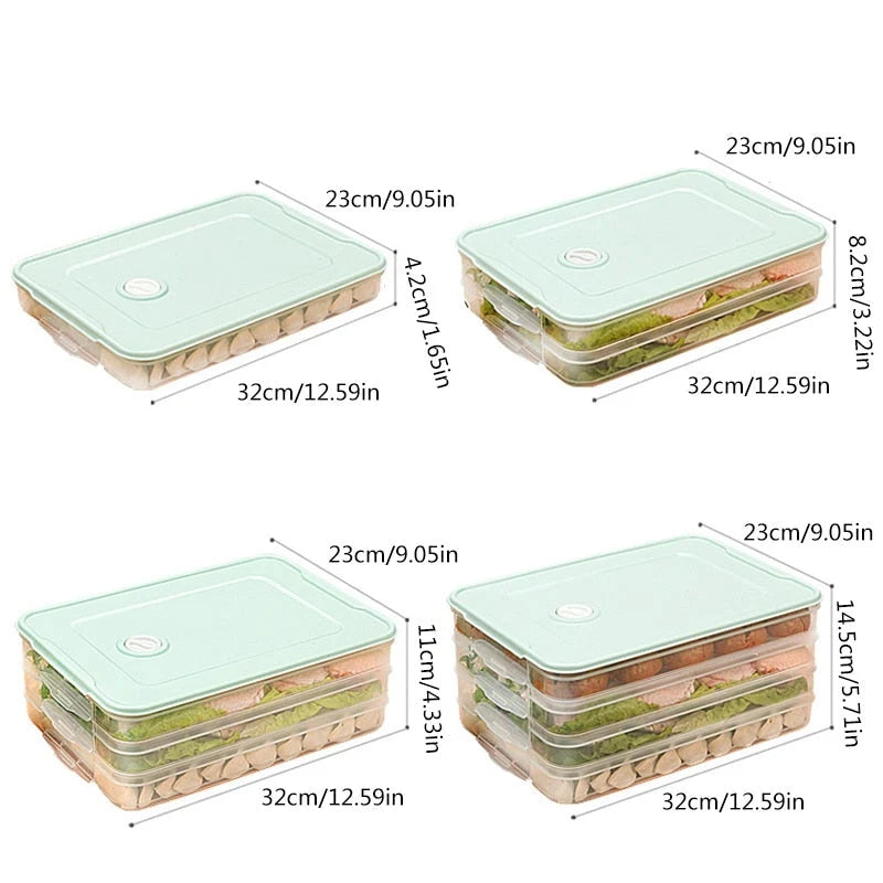 Food Storage Container Stackable Leak-Proof Transparent