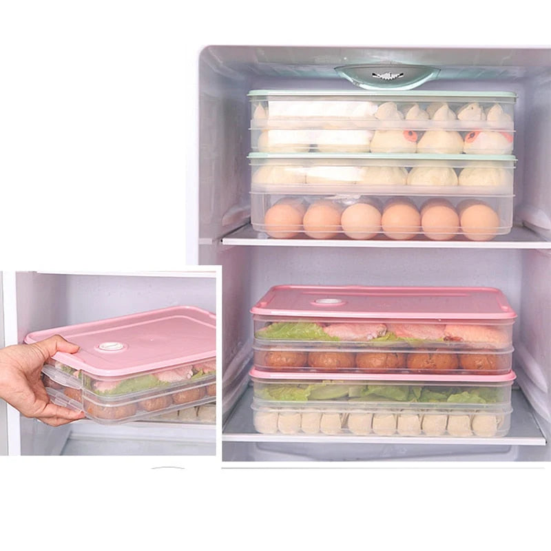 Food Storage Container Stackable Leak-Proof Transparent
