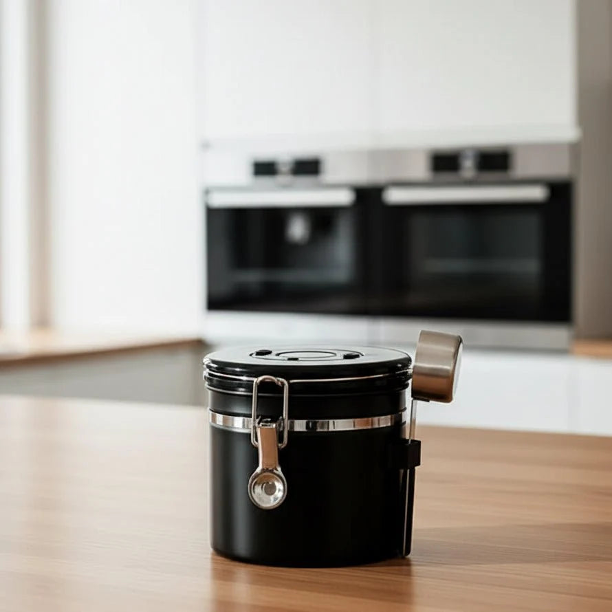 Food Storage Container Stainless Steel Airtight Freshness Seal Spoon Included