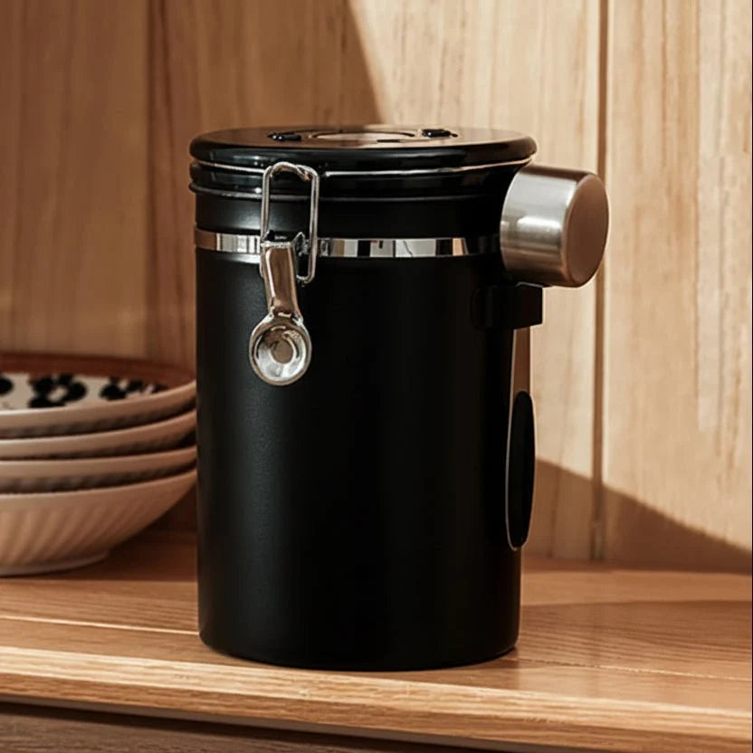 Food Storage Container Stainless Steel Airtight Freshness Seal Spoon Included