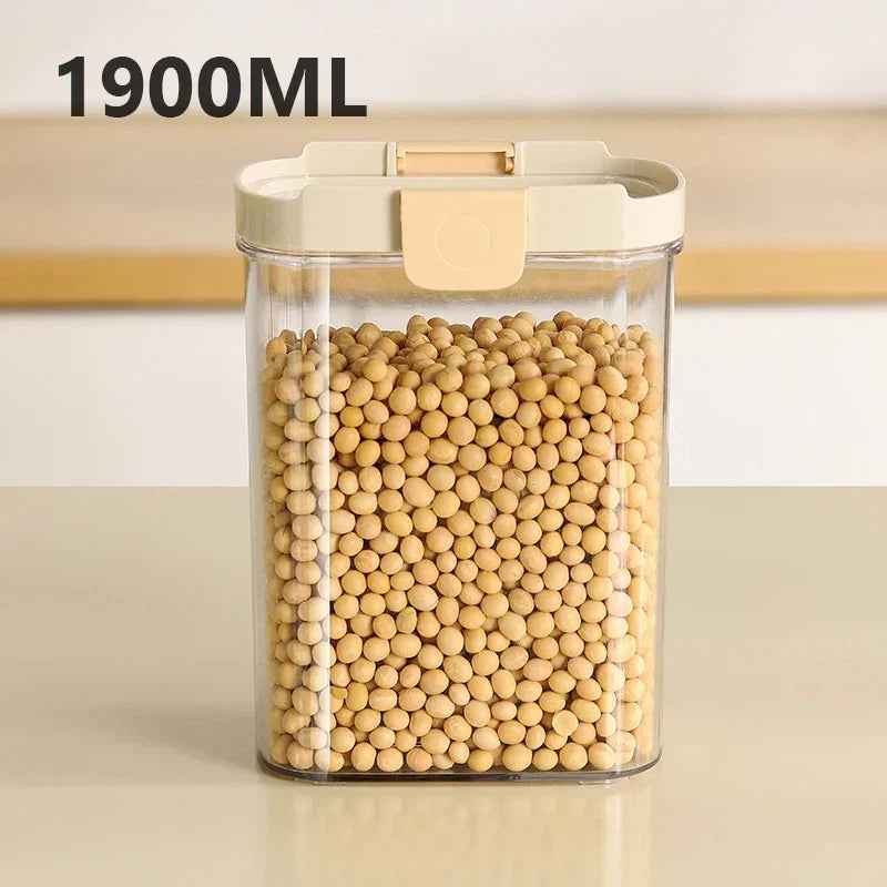 Food Storage Container Transparent Stackable Airtight Snap-Lock Lid