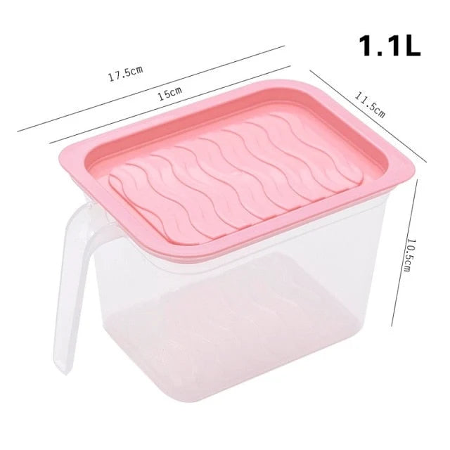 Food Storage Container Transparent Stackable Design