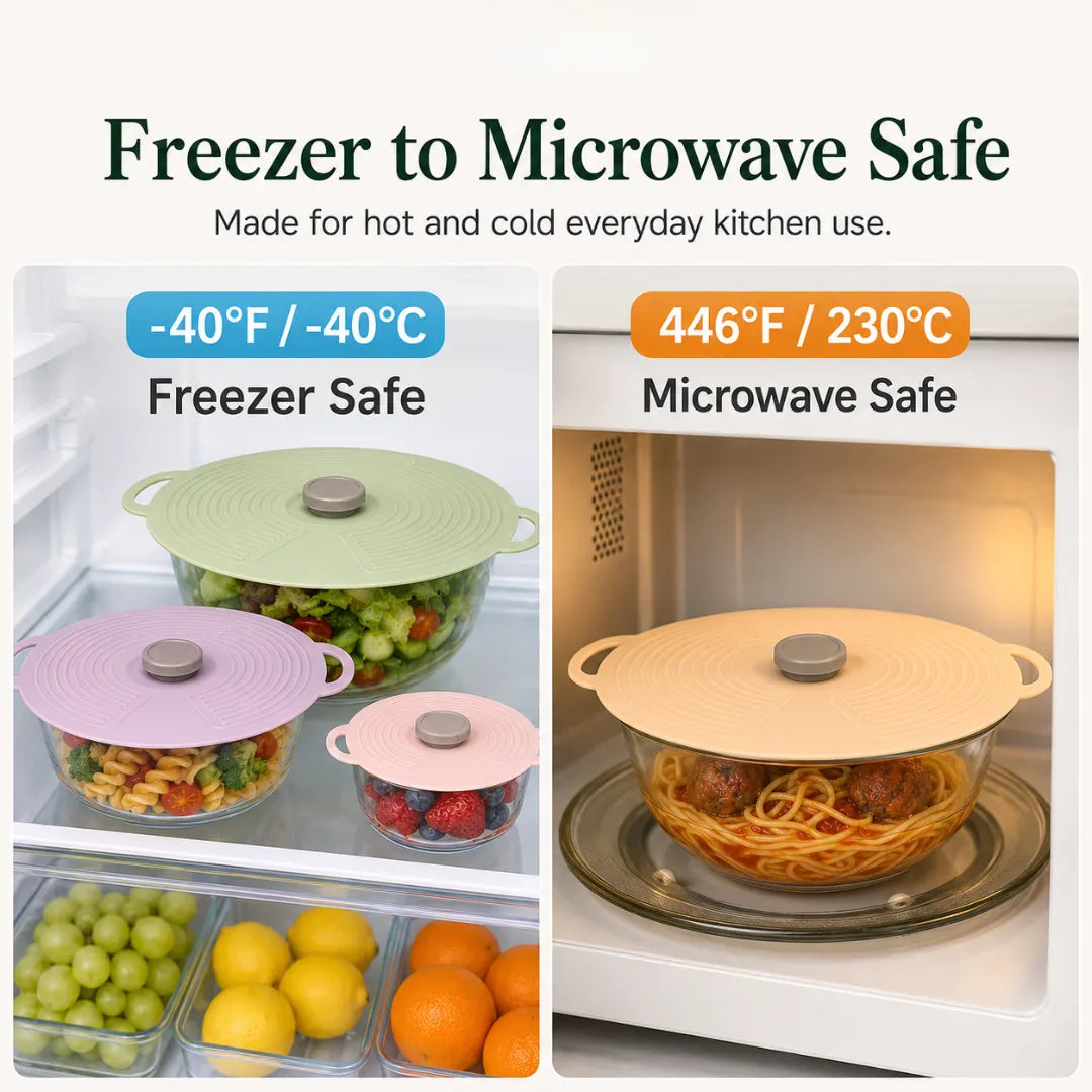 Food Storage Lids Silicone Stretch-Fit Reusable