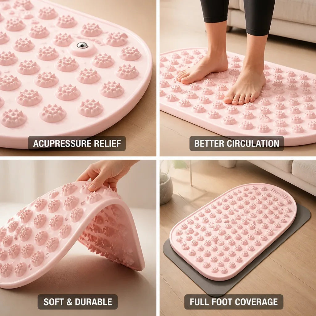 Foot Acupressure Mat Silicone Massage Nodes & Magnetic Points