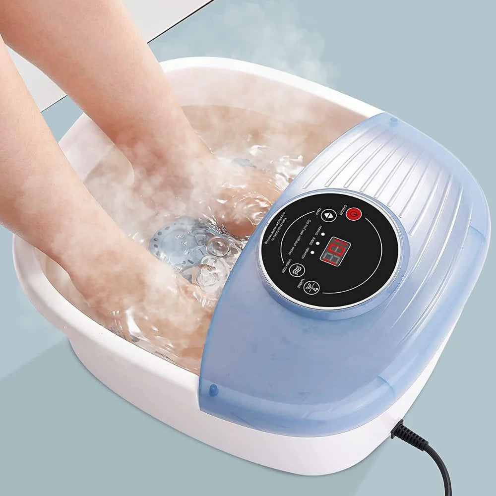 Foot Bath Temperature-Controlled Bubble Jets & Massage Rollers