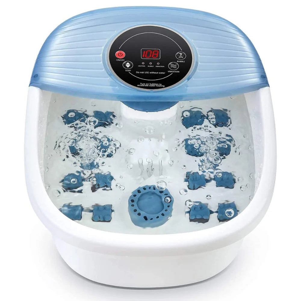 Foot Bath Temperature-Controlled Bubble Jets & Massage Rollers