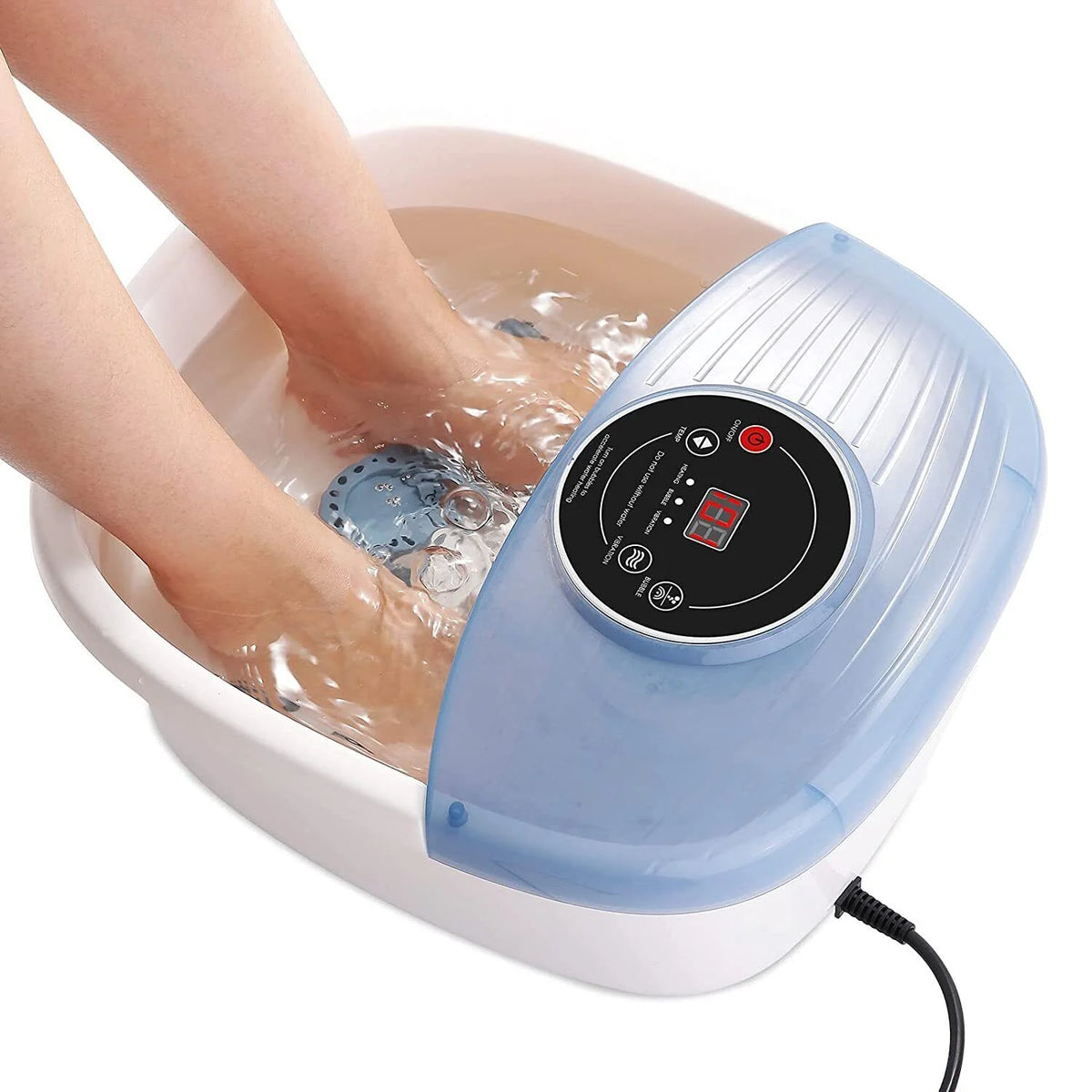 Foot Bath Temperature-Controlled Bubble Jets & Massage Rollers