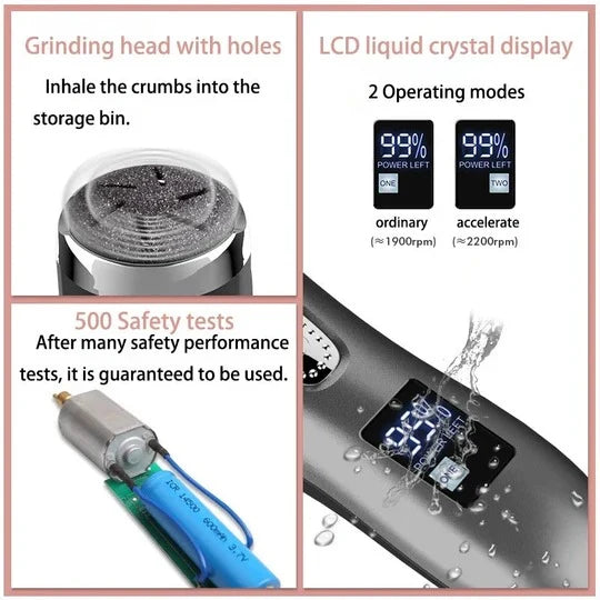 Foot Callus Remover Motorized Grinding Rechargeable & Waterproof