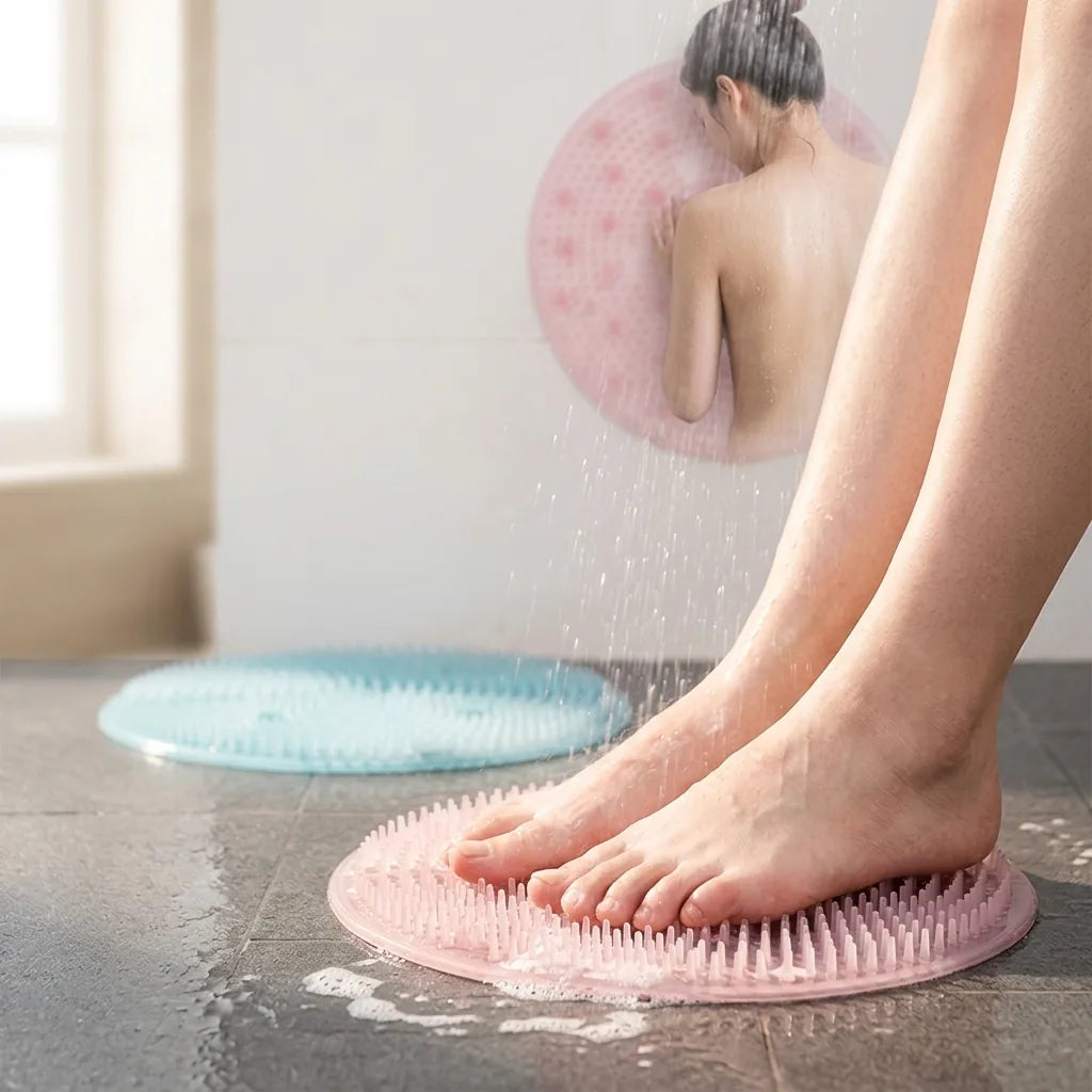 Foot Massage Pad Silicone Suction Cups & Exfoliating Bristles