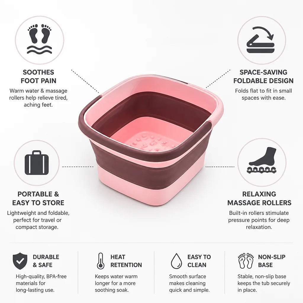 Foot Spa Foldable Portable Massage Rollers