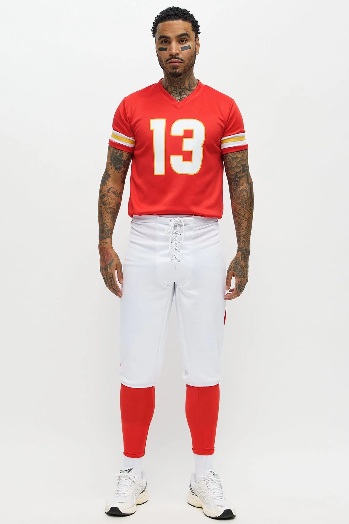 Football Costume Set Cropped Top & Wrist Bands