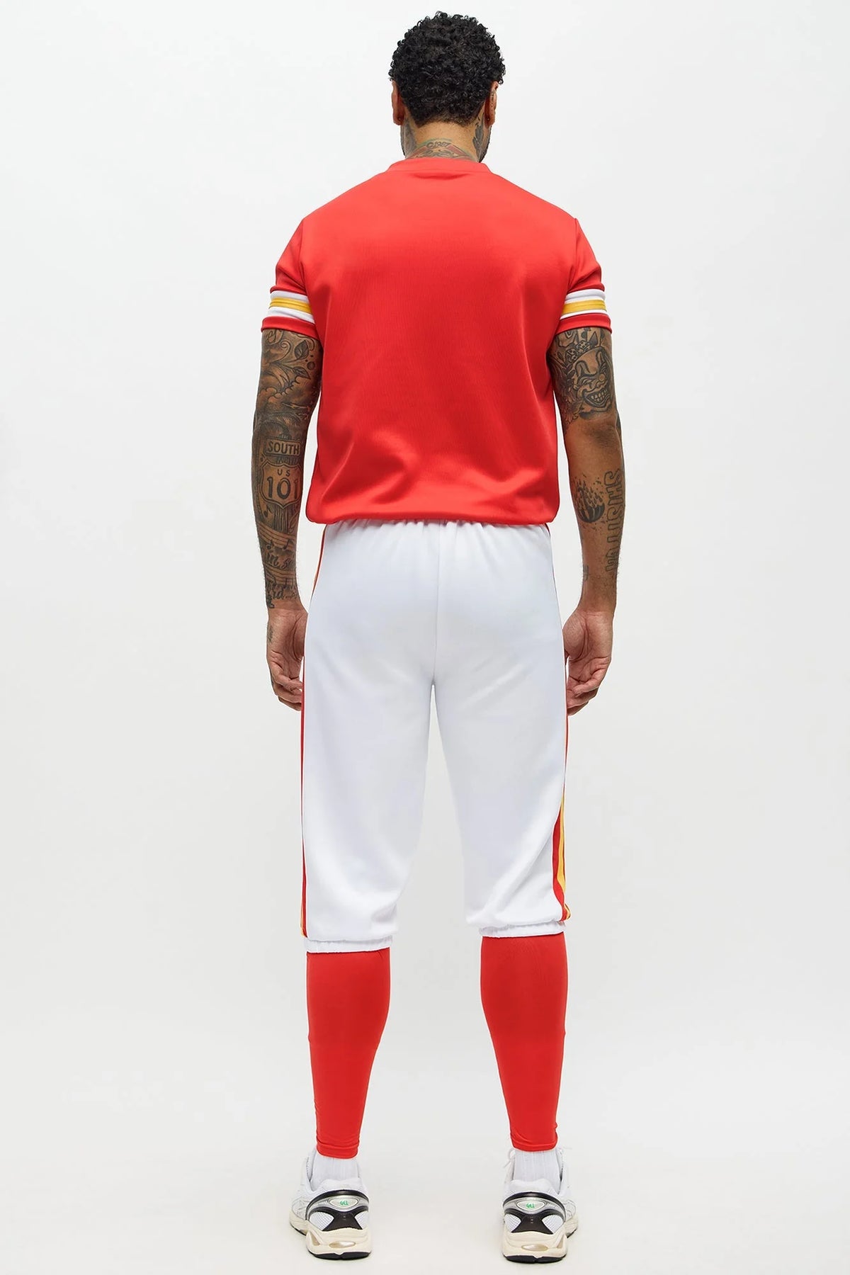 Football Costume Set Cropped Top & Wrist Bands