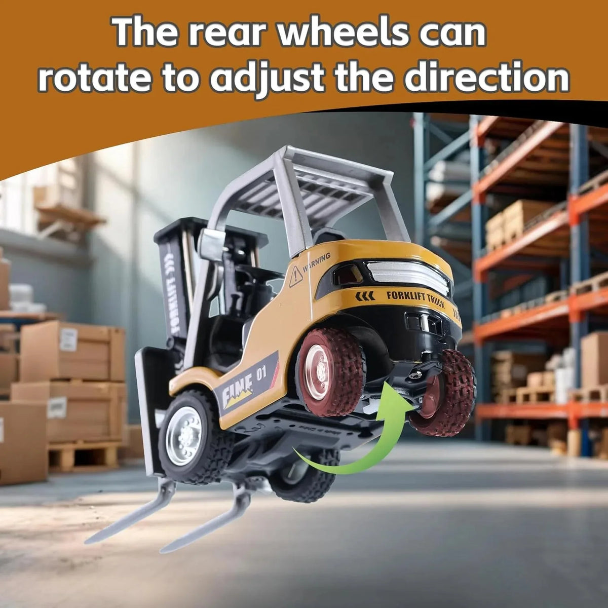 Forklift Toy Alloy Adjustable Forks & Liftable Mast