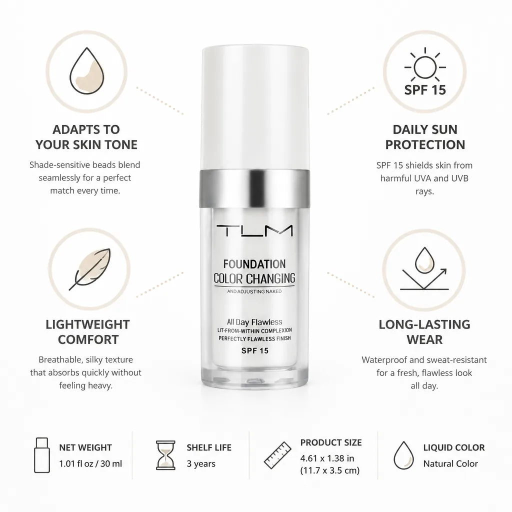 Foundation Color-Changing SPF 15 Lightweight