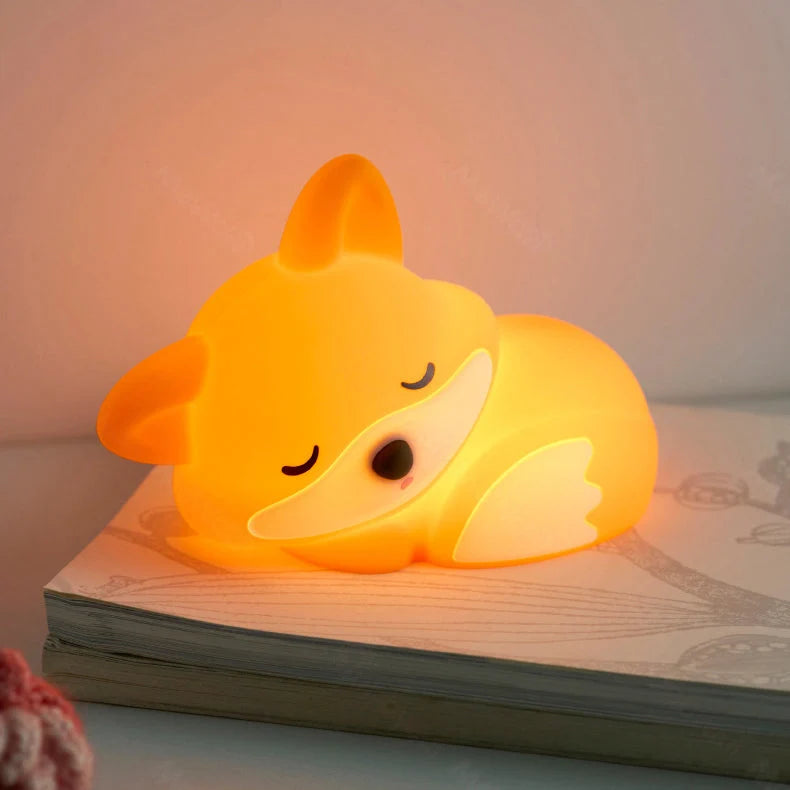 Fox Night Light BPA-Free Silicone 20-Minute Timer