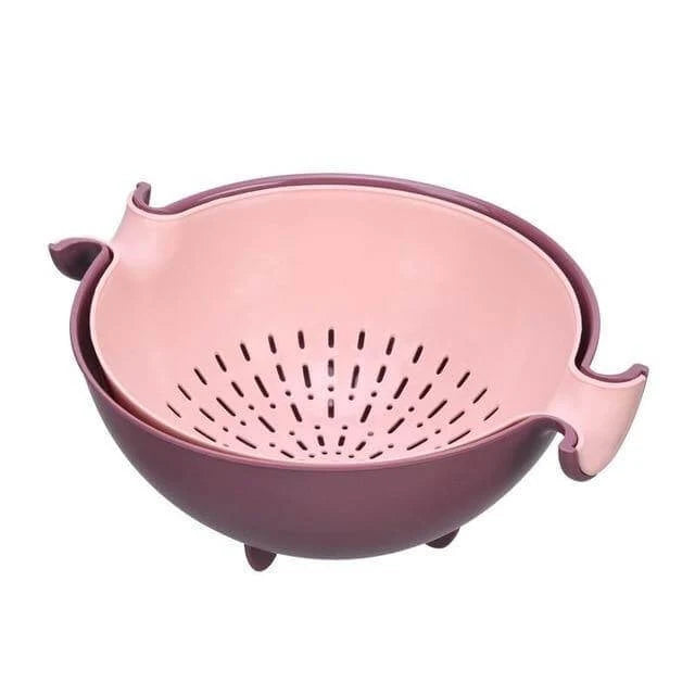 Fruit And Vegetable Colander Double-Layer Stackable Drain Basket