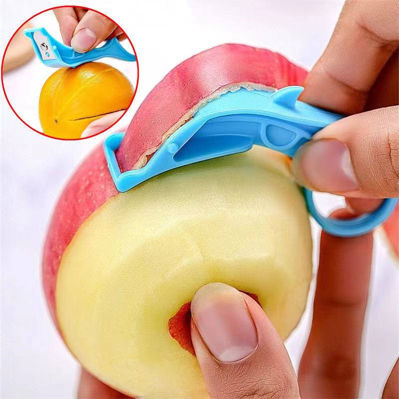 Fruit Peeler Stainless Steel Blade Finger-Clasp Grip BPA-Free