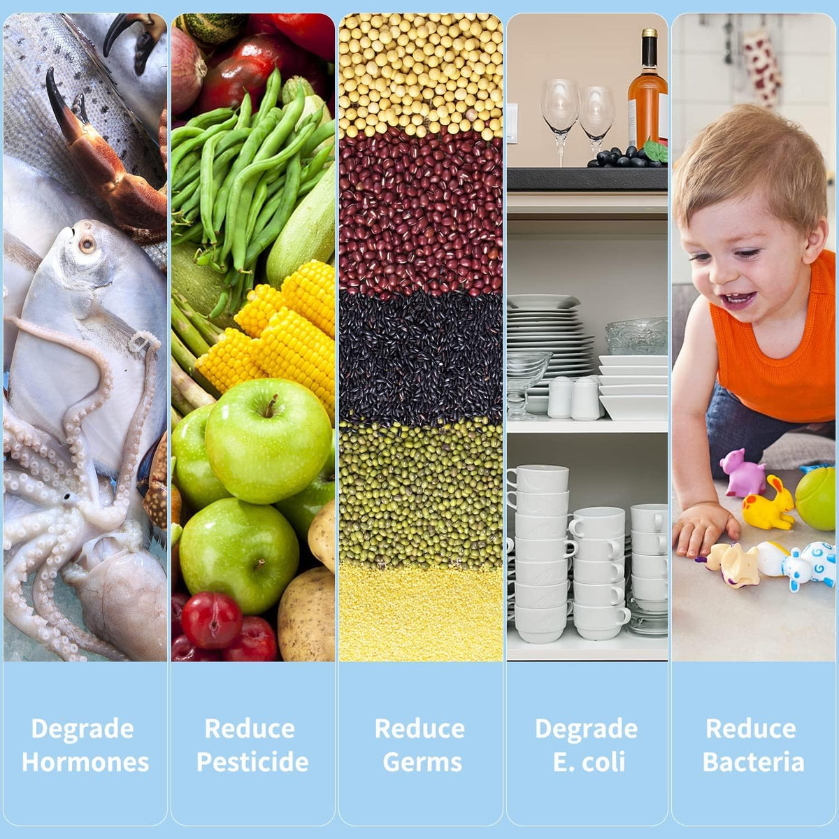 Fruit & Vegetable Washer Cordless Hydroxy Ion Purification