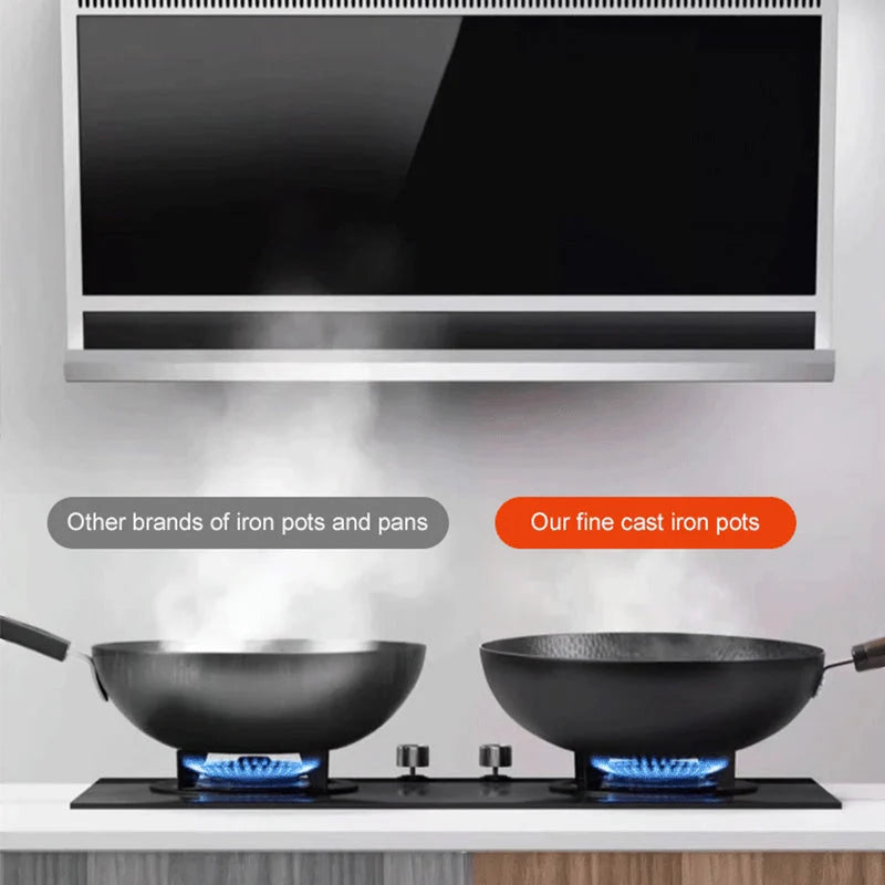Frying Pan Cast Iron Even Heat Rust-Resistant 11 Inch
