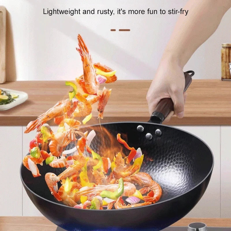 Frying Pan Cast Iron Even Heat Rust-Resistant 11 Inch