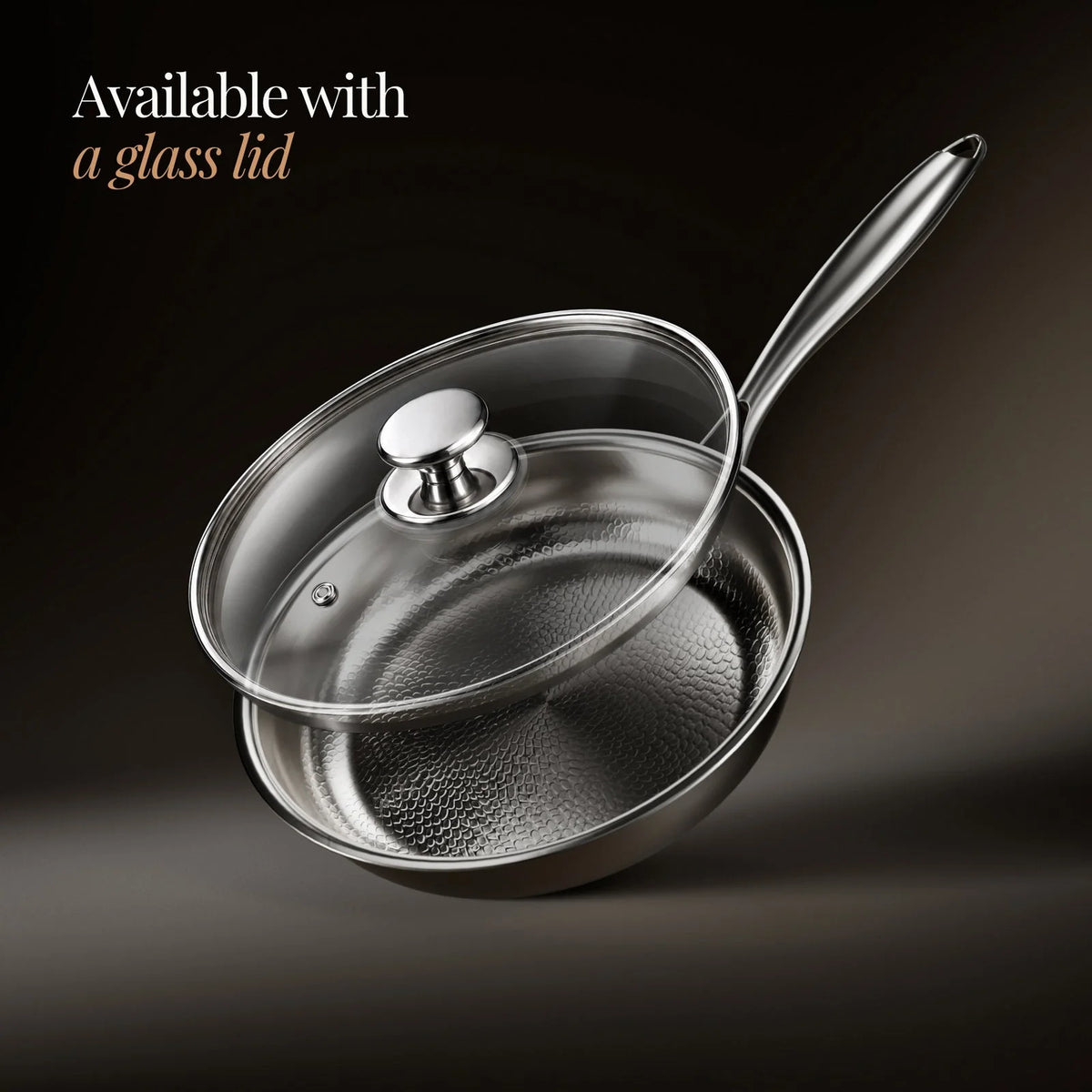 Frying Pan Hammered Titanium PFAS-Free Induction & Oven-Safe