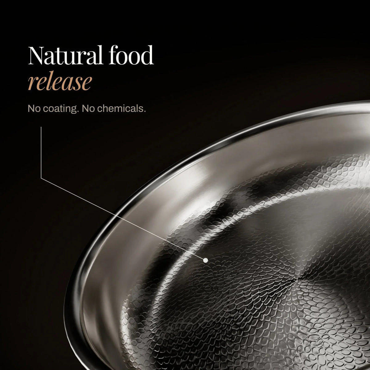 Frying Pan Hammered Titanium PFAS-Free Induction & Oven-Safe