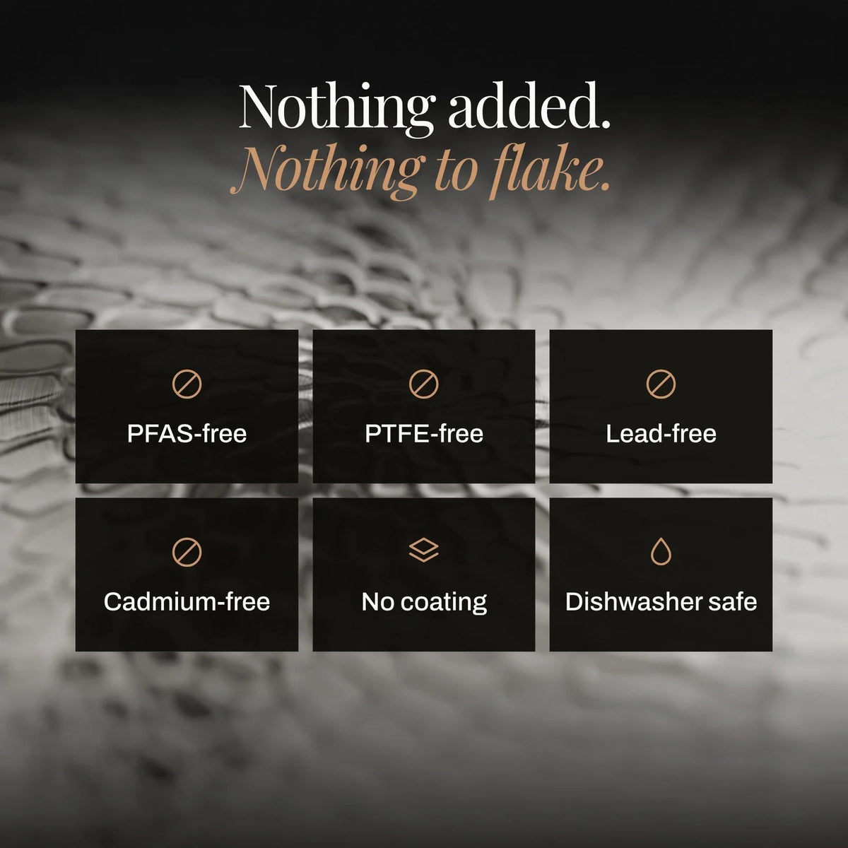Frying Pan Hammered Titanium PFAS-Free Induction & Oven-Safe