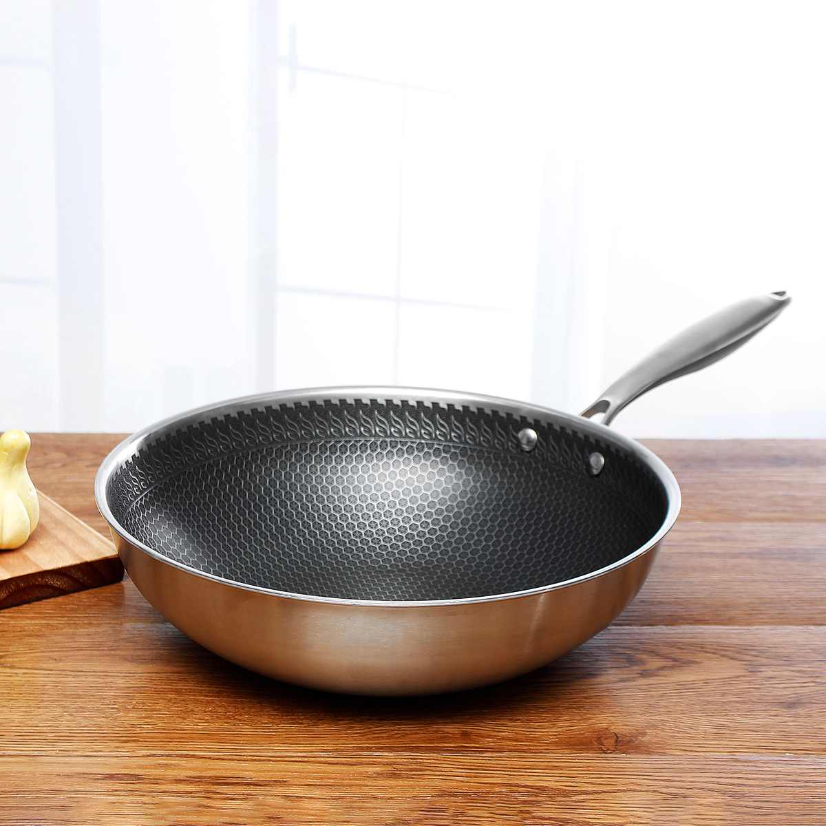 Frying Pan Stainless Steel Non-Stick 34 cm