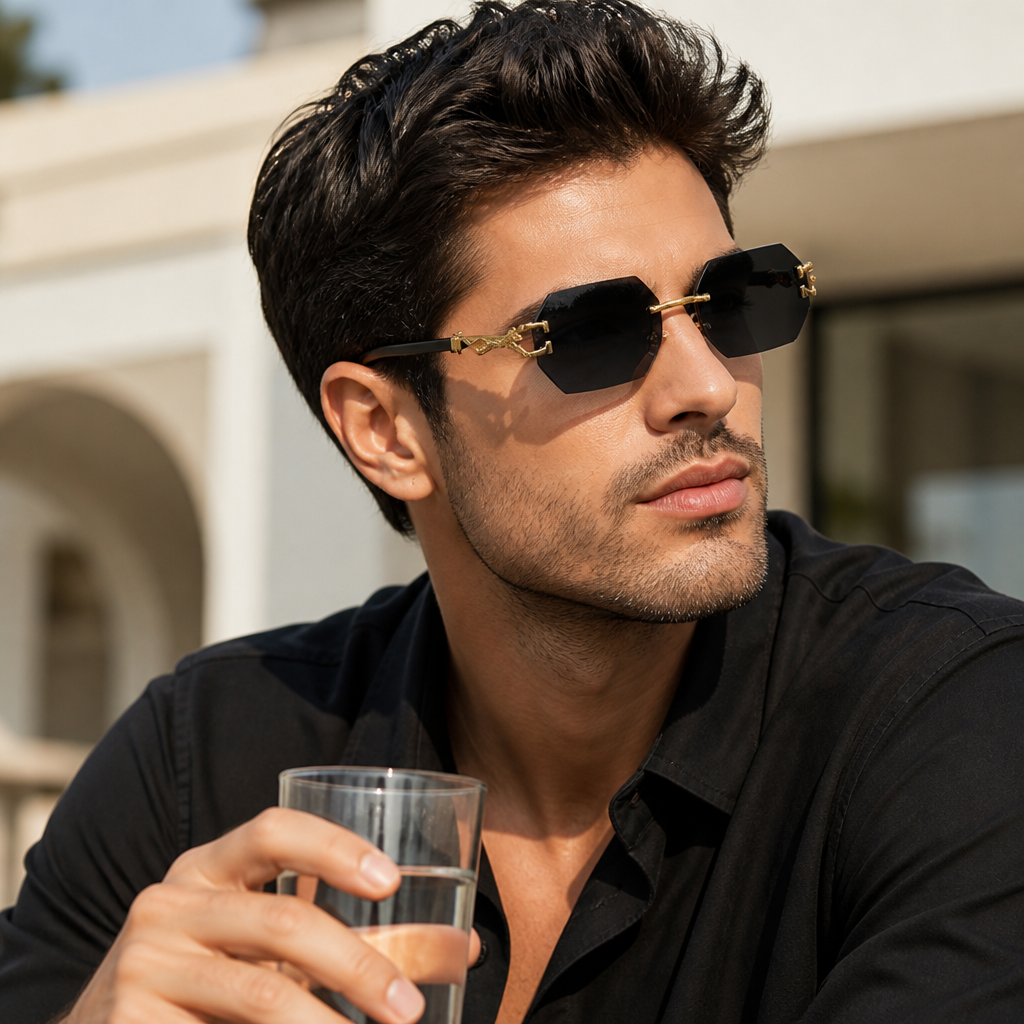 Full UV & Scratch-Resistant Hexagonal Frame Sunglasses