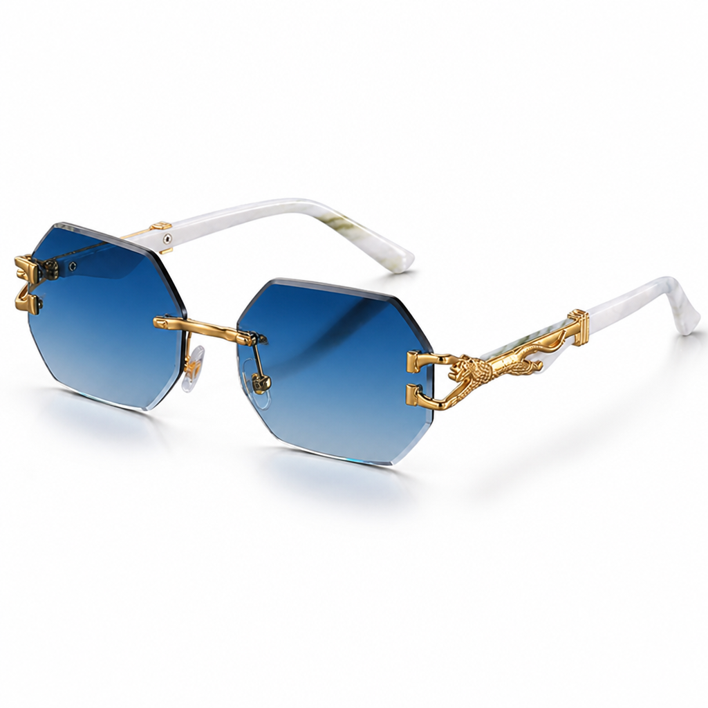 Full UV & Scratch-Resistant Hexagonal Frame Sunglasses
