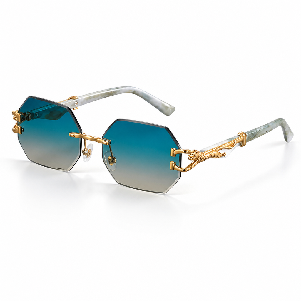 Full UV & Scratch-Resistant Hexagonal Frame Sunglasses
