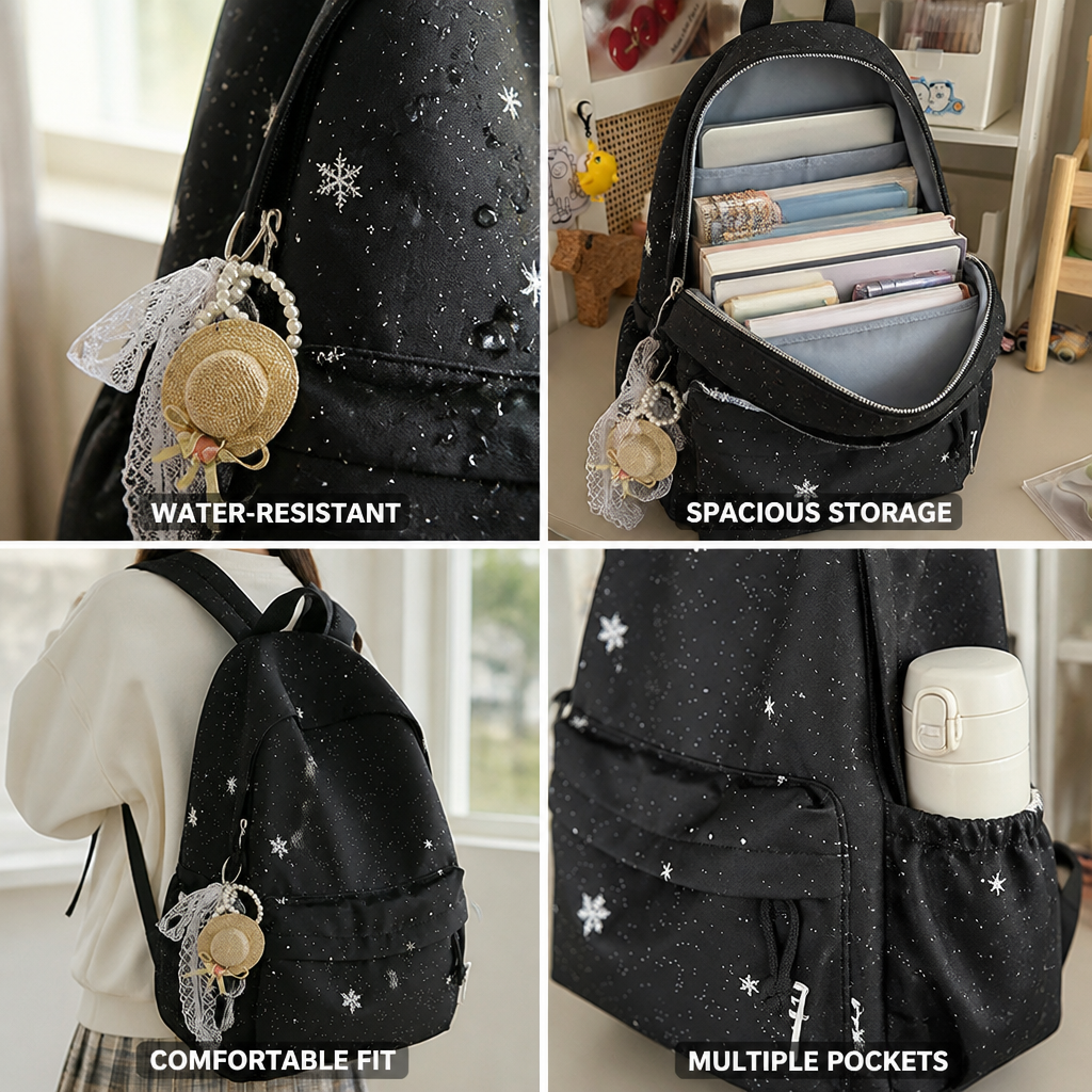 Fun Embellished Water-Resistant Kids Backpack