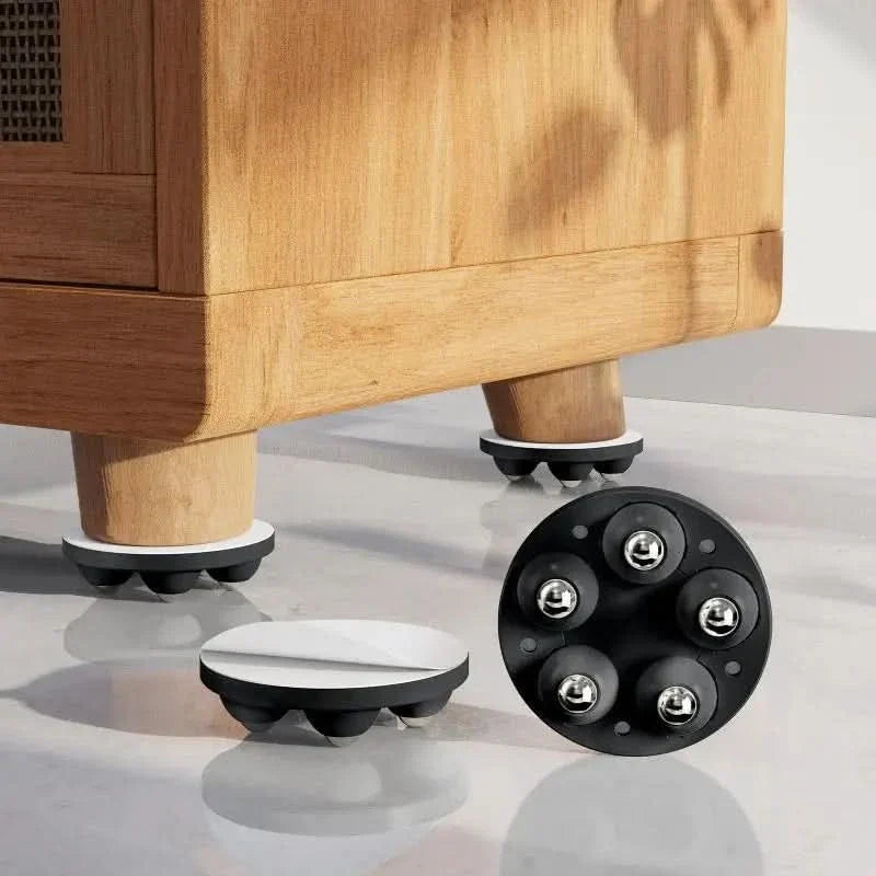 Furniture Feet with Swivel Wheels Floor-Protecting Set of 4