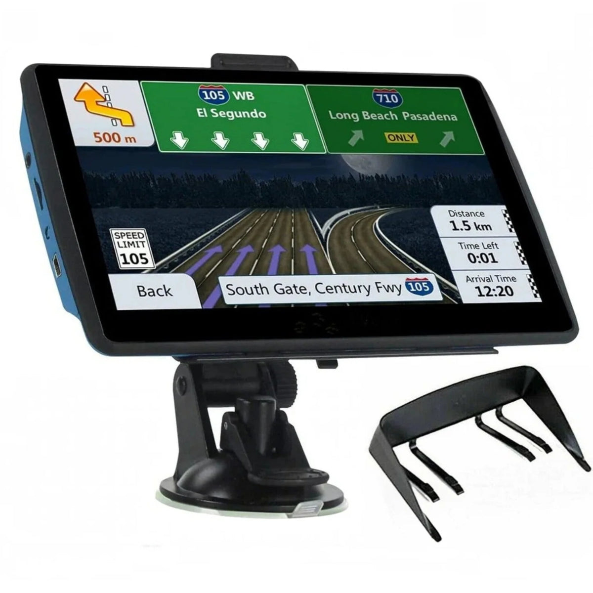 GPS Navigator 7-Inch Touchscreen Offline Maps Real-Time Traffic Updates