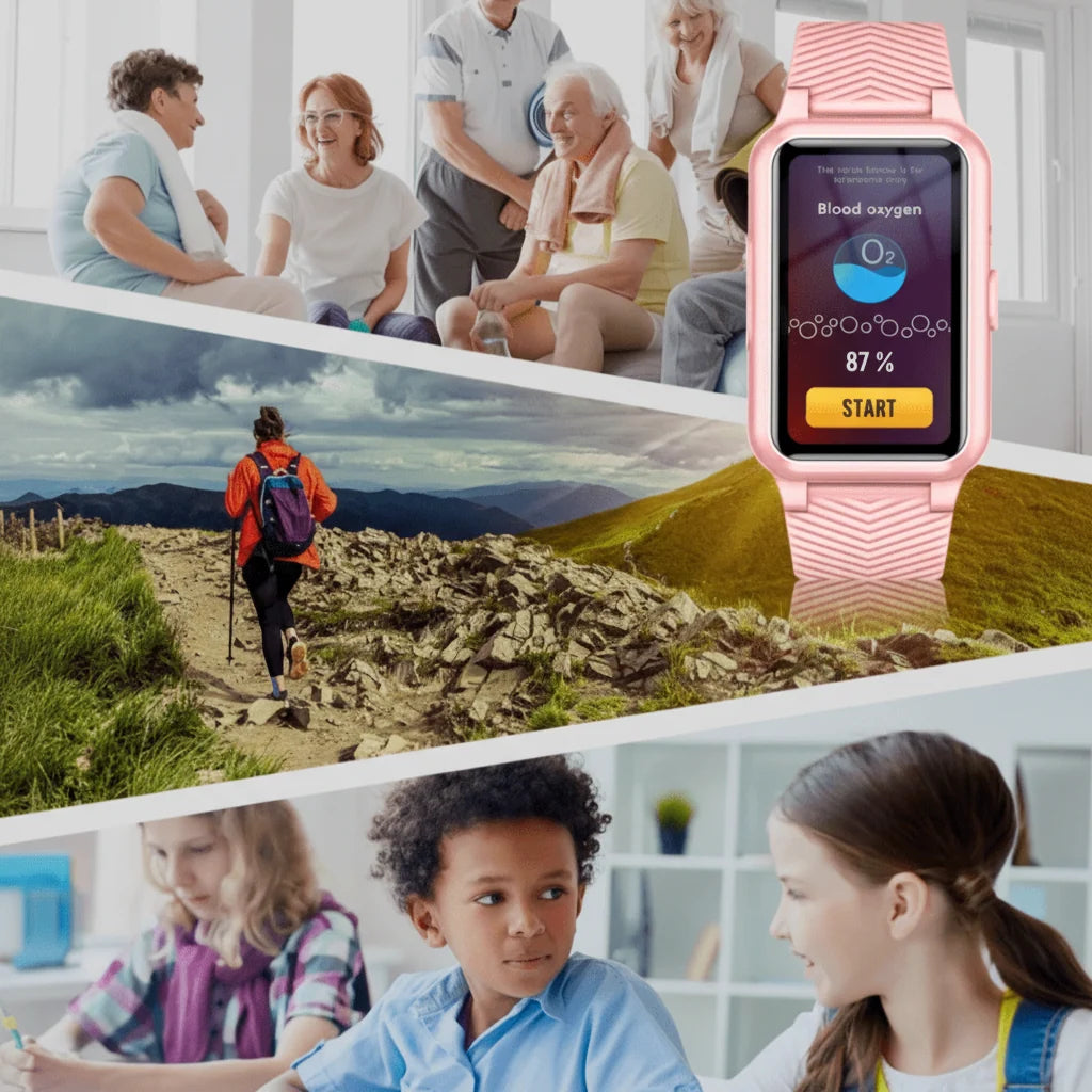 GPS Smartwatch Automatic Fall Detection SOS Button Real-Time Tracking