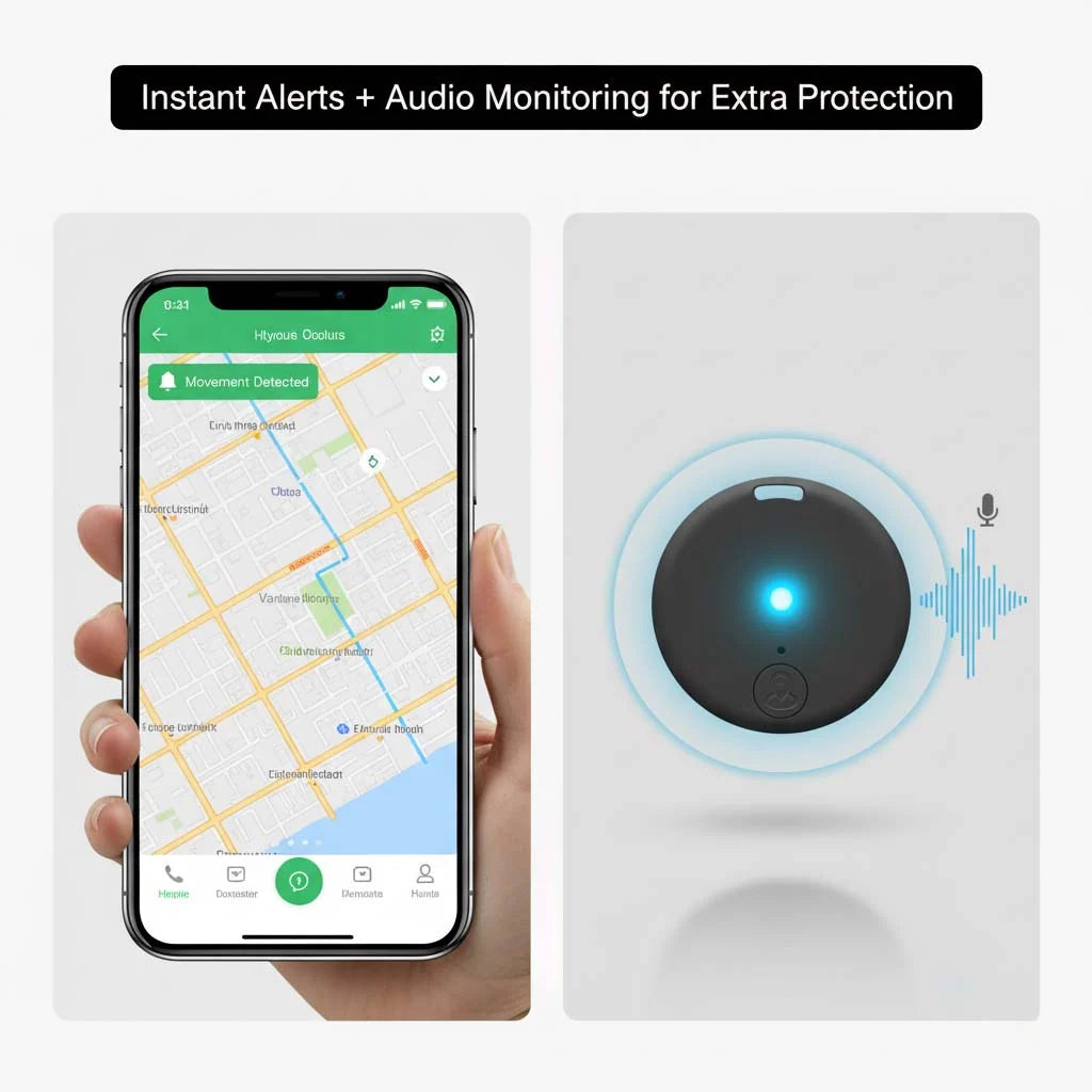 GPS Tracker Magnetic Mount Real-Time Location Movement Alerts