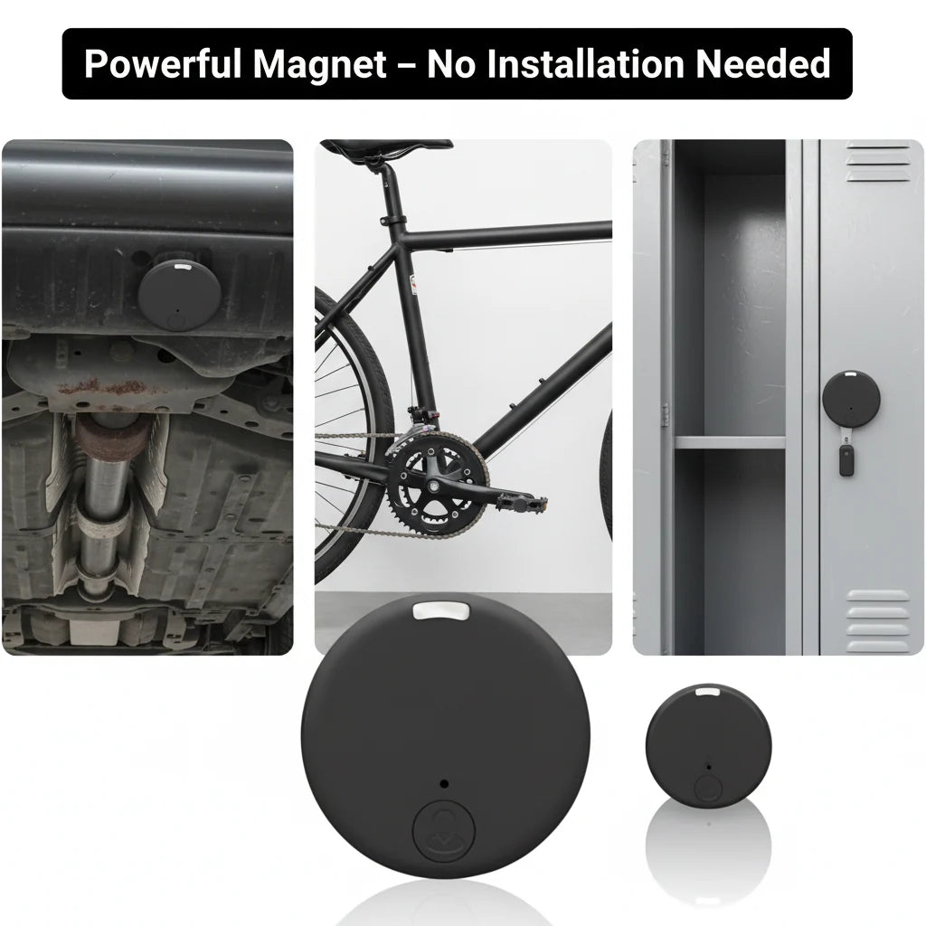 GPS Tracker Magnetic Mount Real-Time Location Movement Alerts