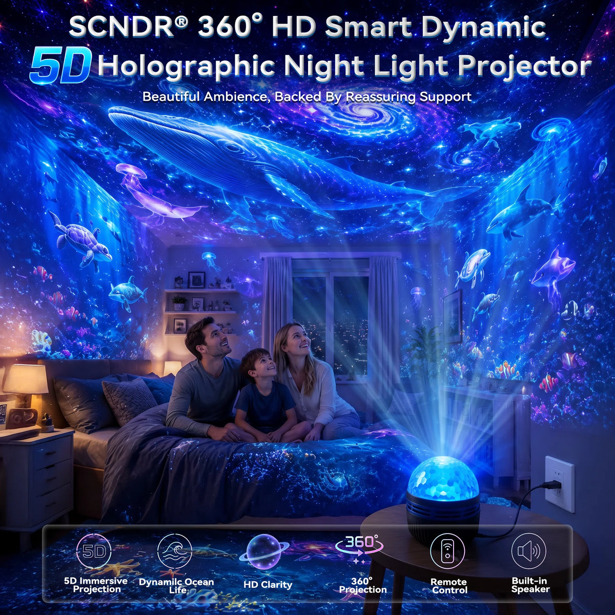 Galaxy Projector Light RGBW LED USB Powered Flexible Gooseneck