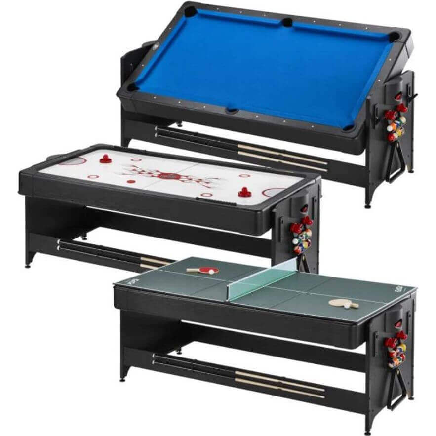 Game Table 3-in-1 Billiards Air Hockey & Table Tennis