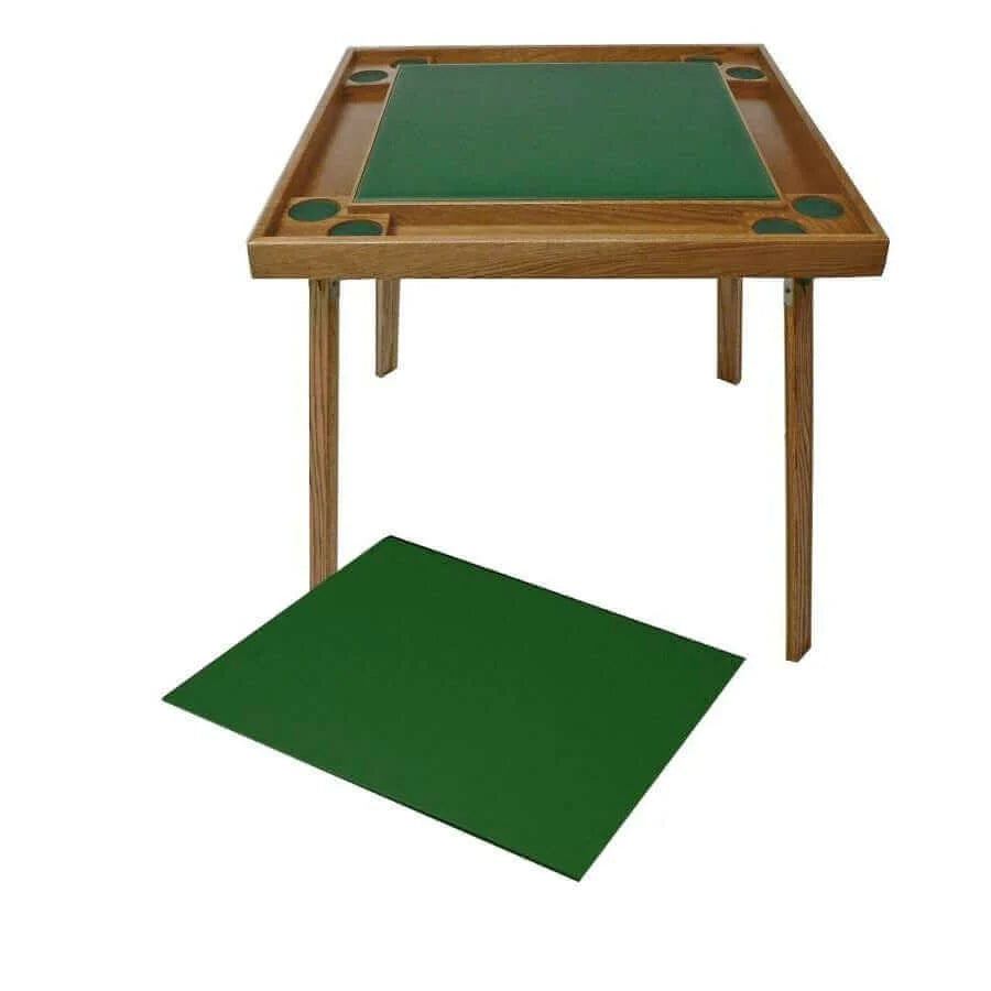 Game Table Upholstered Top Folding Steel Legs 35 Inch