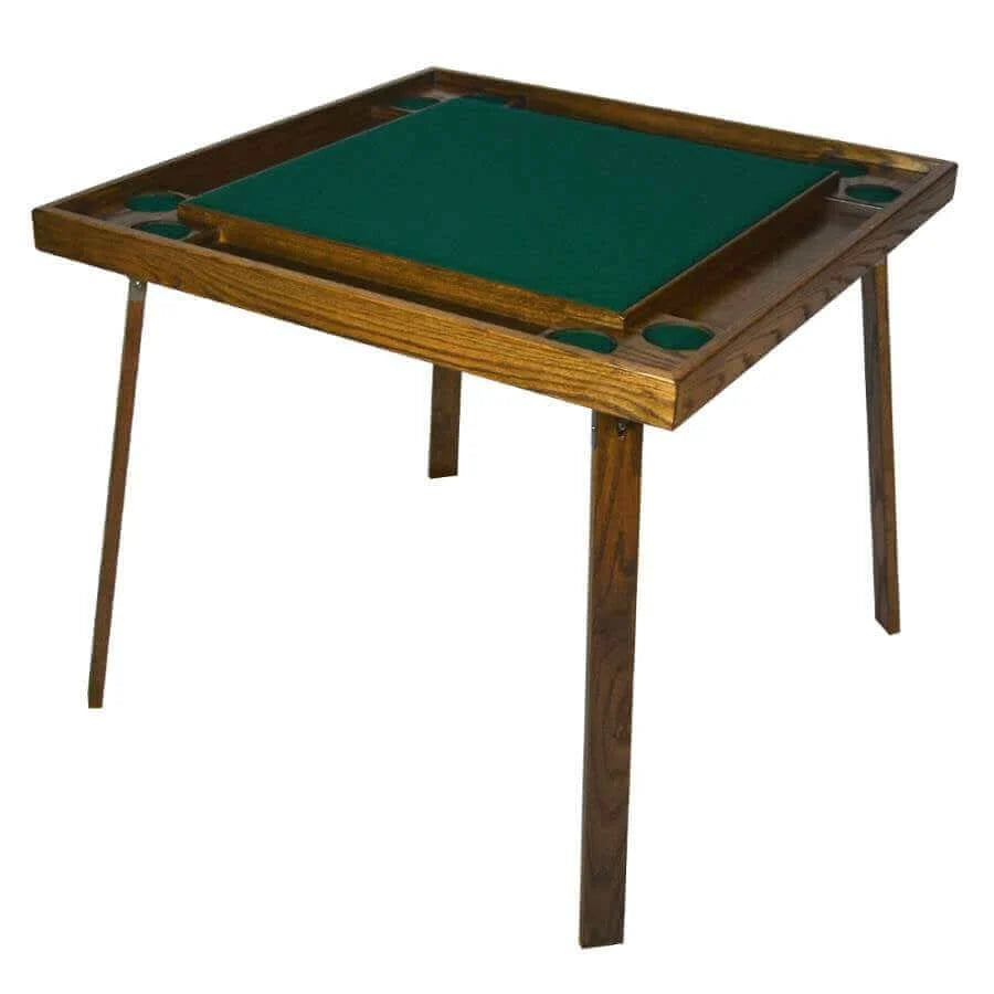 Game Table Upholstered Top Folding Steel Legs 35 Inch