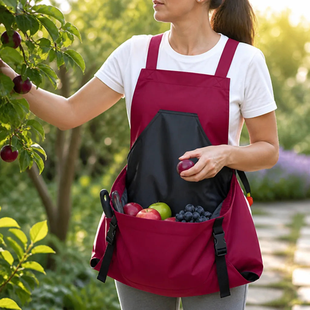 Garden Apron Large Kangaroo Pocket Waterproof Chest Pocket