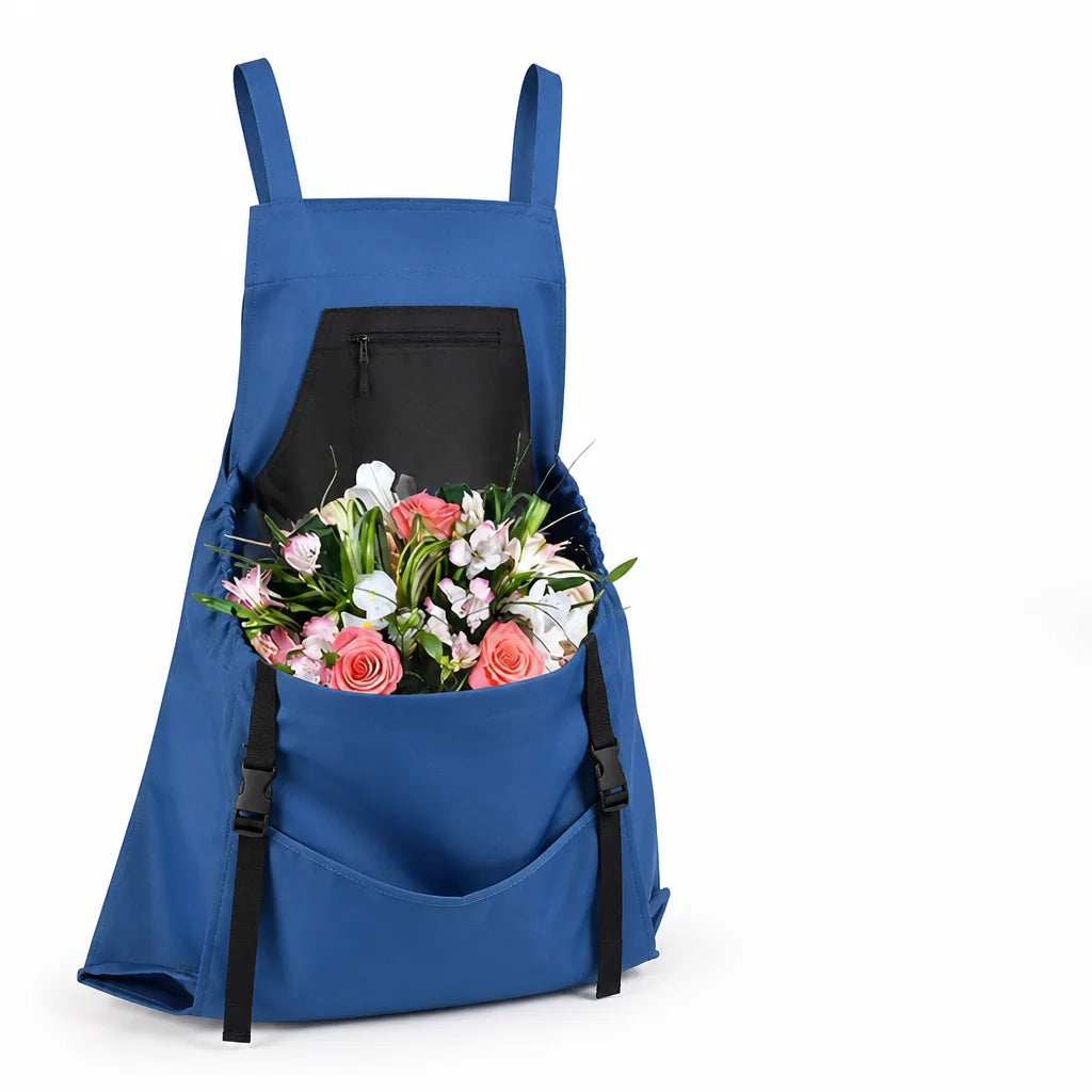 Garden Apron Large Kangaroo Pocket Waterproof Chest Pocket