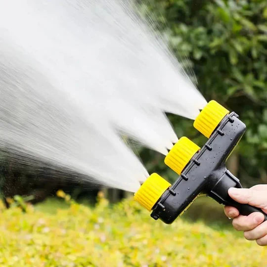 Garden Hose Nozzle Adjustable Spray Patterns Quick-Connect Ergonomic Handle