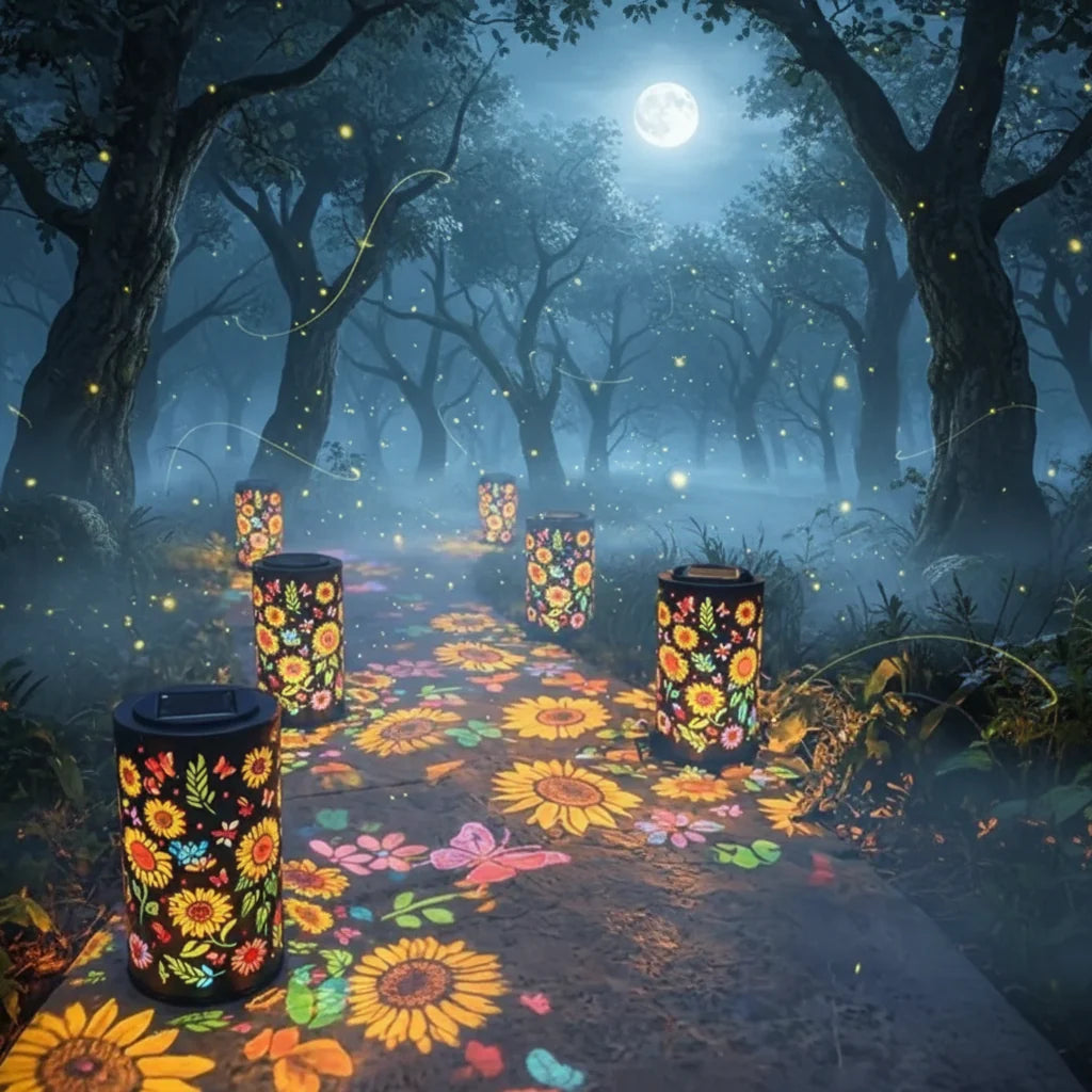 Garden Lantern Solar-Powered Auto-On Hanging & Tabletop