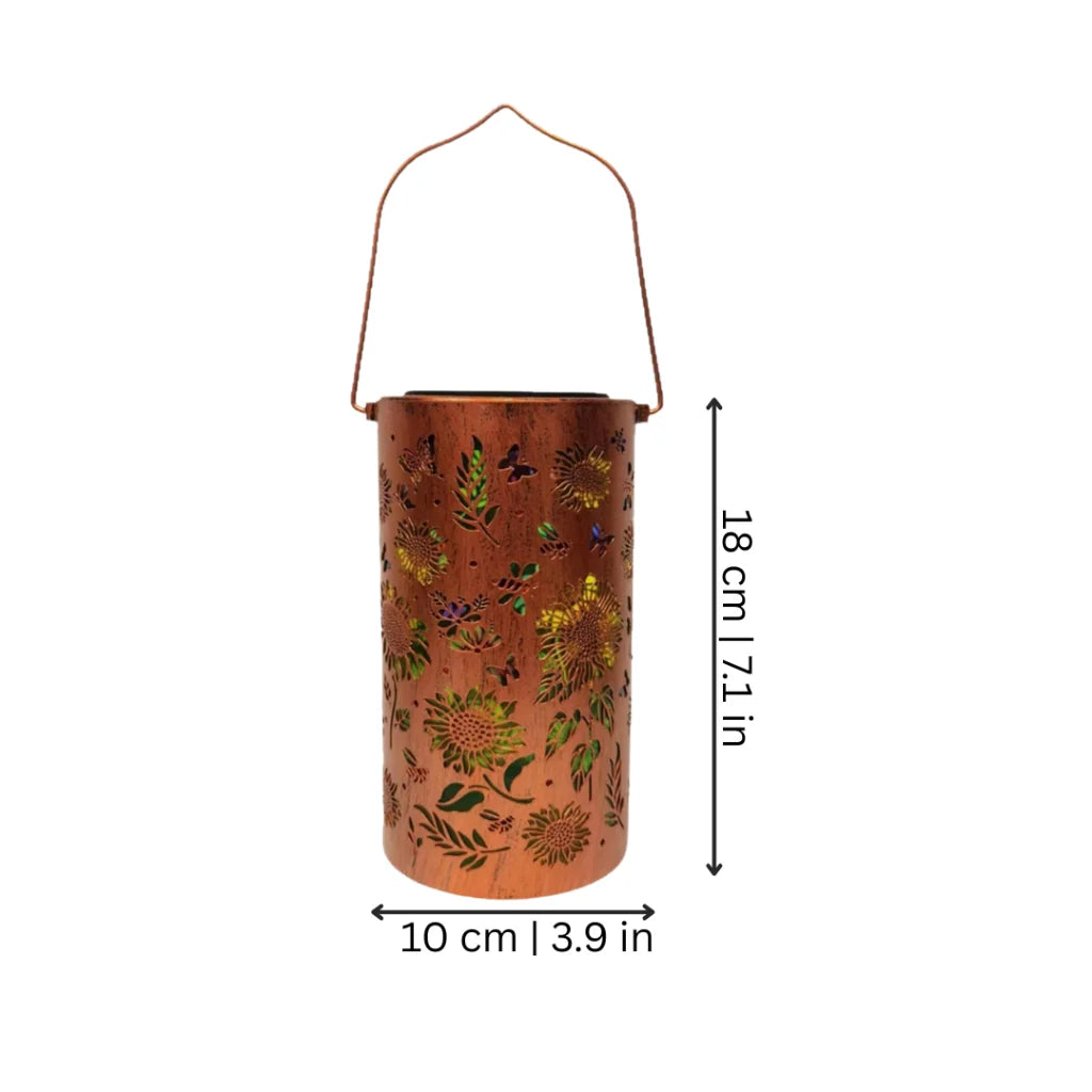 Garden Lantern Solar-Powered Auto-On Hanging & Tabletop